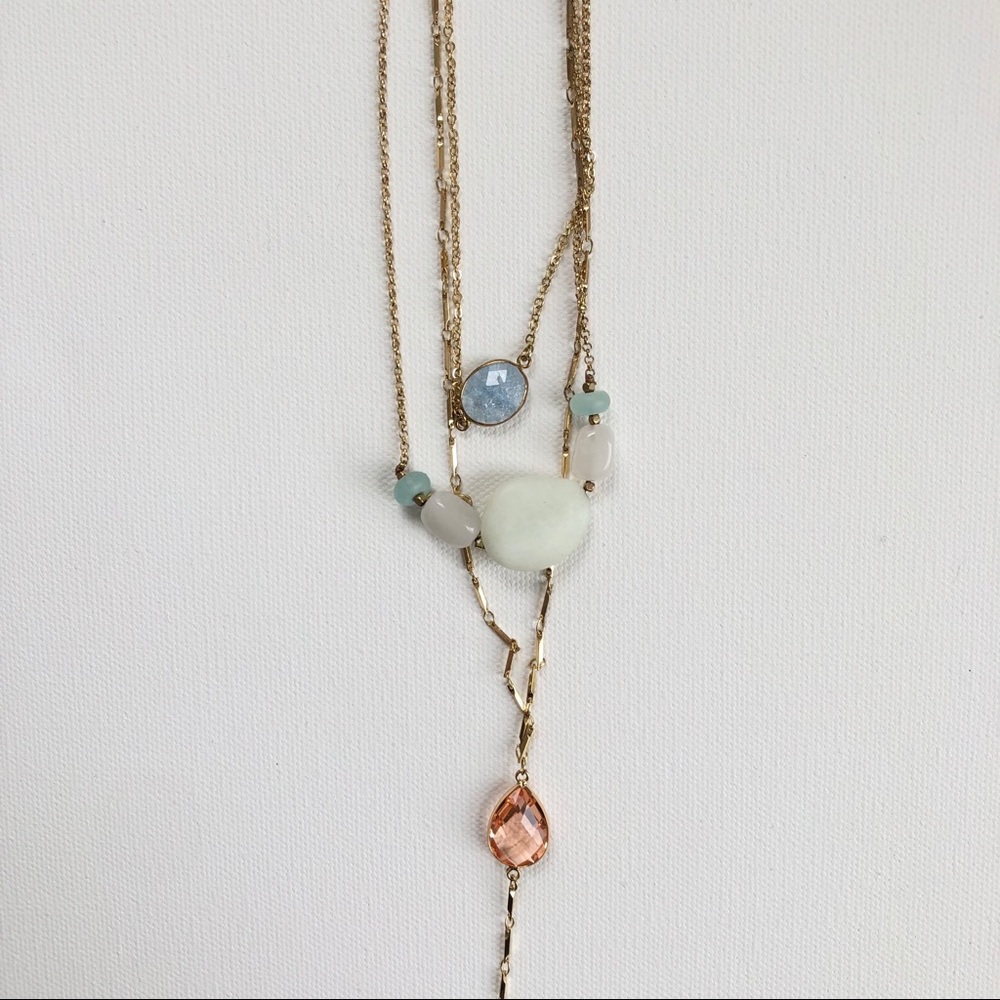 New! Anthropologie Long Gold Necklace